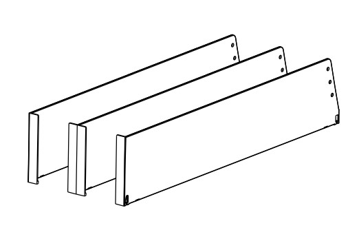 Fachteiler mit zwei Befestigungspunkten, Höhe 120 mm, variable T-Front