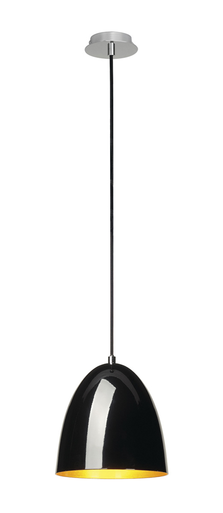 PARA CONE 20 Pendelleuchte, rund, schwarz/gold, E27 max. 60W
