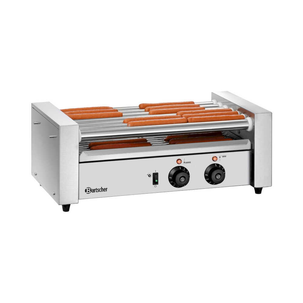 Bartscher Würstchen-Rollergrill 7181, für ca. 18 Würstchen, 590 Watt, 230V