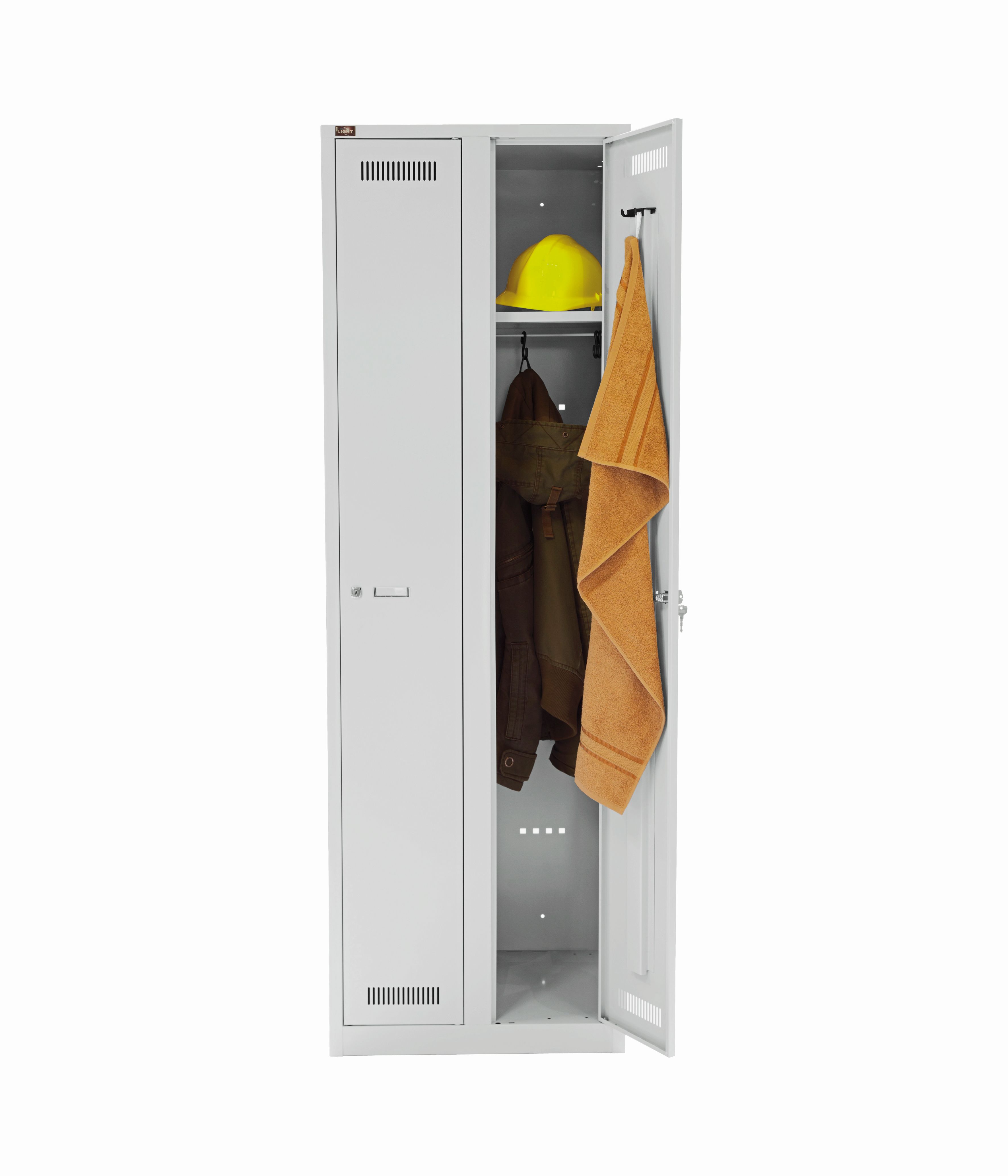 Bisley Garderobenschrank LIGHT 2 Abteile - je 1 Fach Abteilbreite 30cm