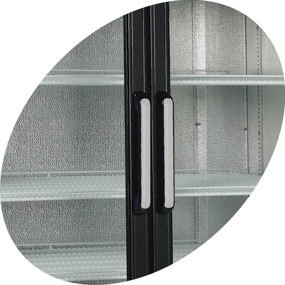 Glastür-Kühlschrank HL 1200 GL, Breite 1200 mm - Esta