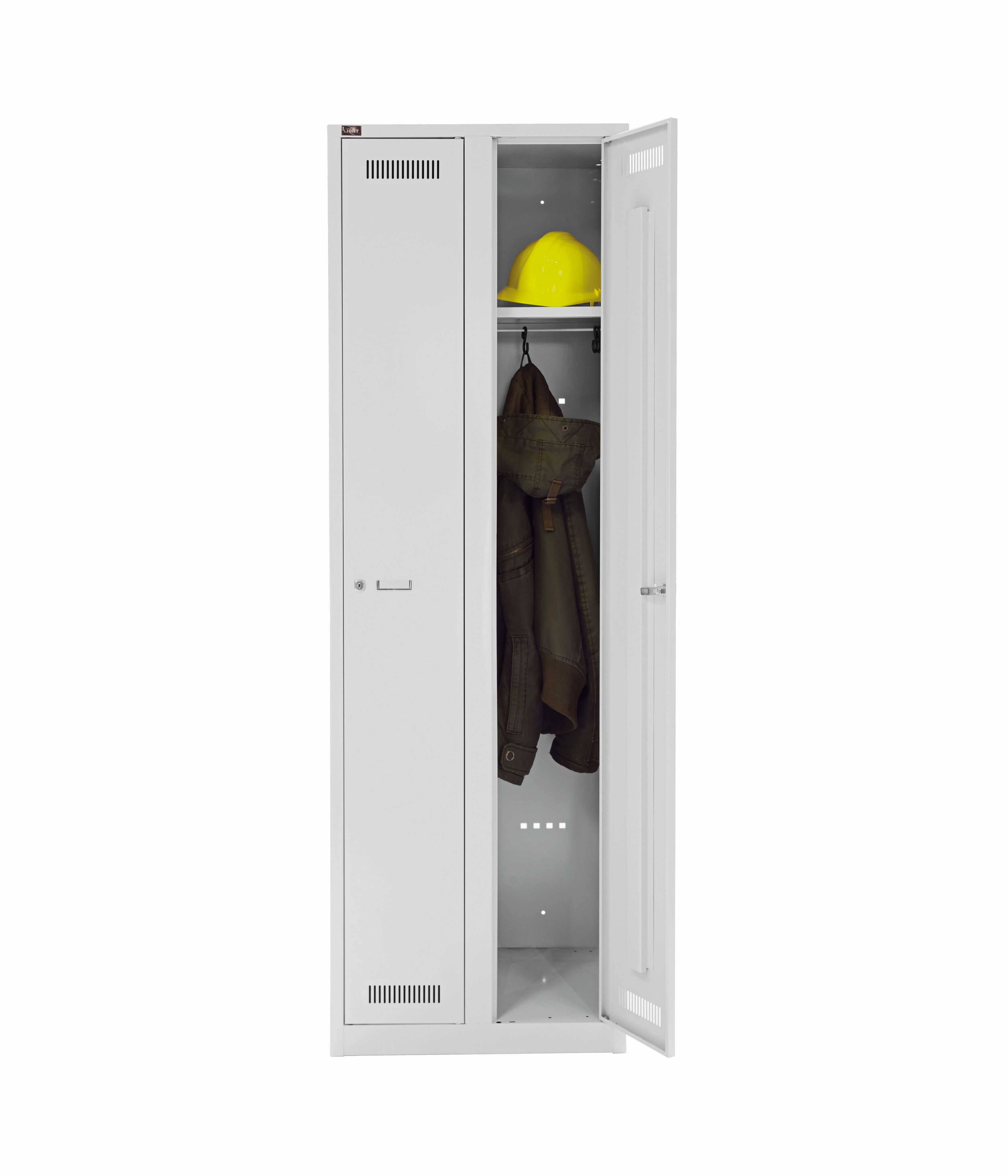 Bisley Garderobenschrank LIGHT 2 Abteile - je 1 Fach Abteilbreite 30cm