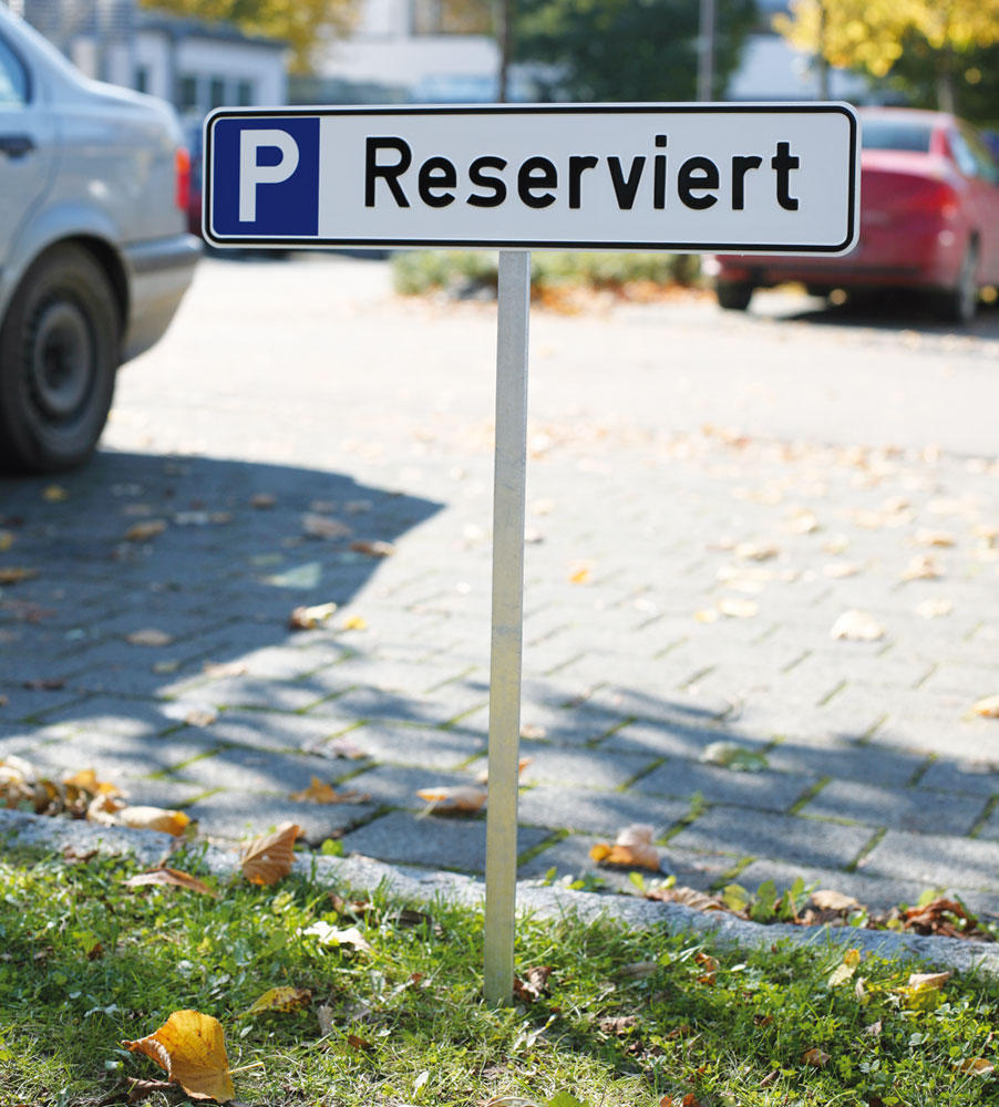 Einschlagpfosten für Parkplatzschilder