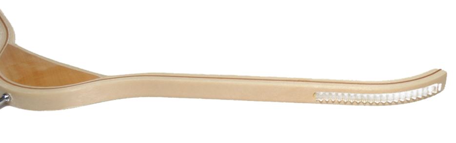 Schichtholzbügel ohne Steg mit Gummierung 45 cm