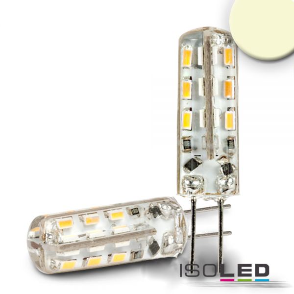 LED-Glühbirne G4 Bi-Pin 2W flach 12V-DC/AC Lichtfarbe Warmweiß