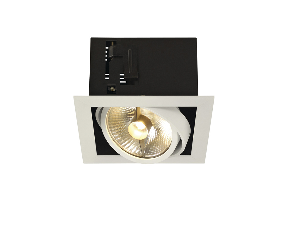 KADUX 1 ES111 Downlight, eckig, mattweiss, max. 75W
