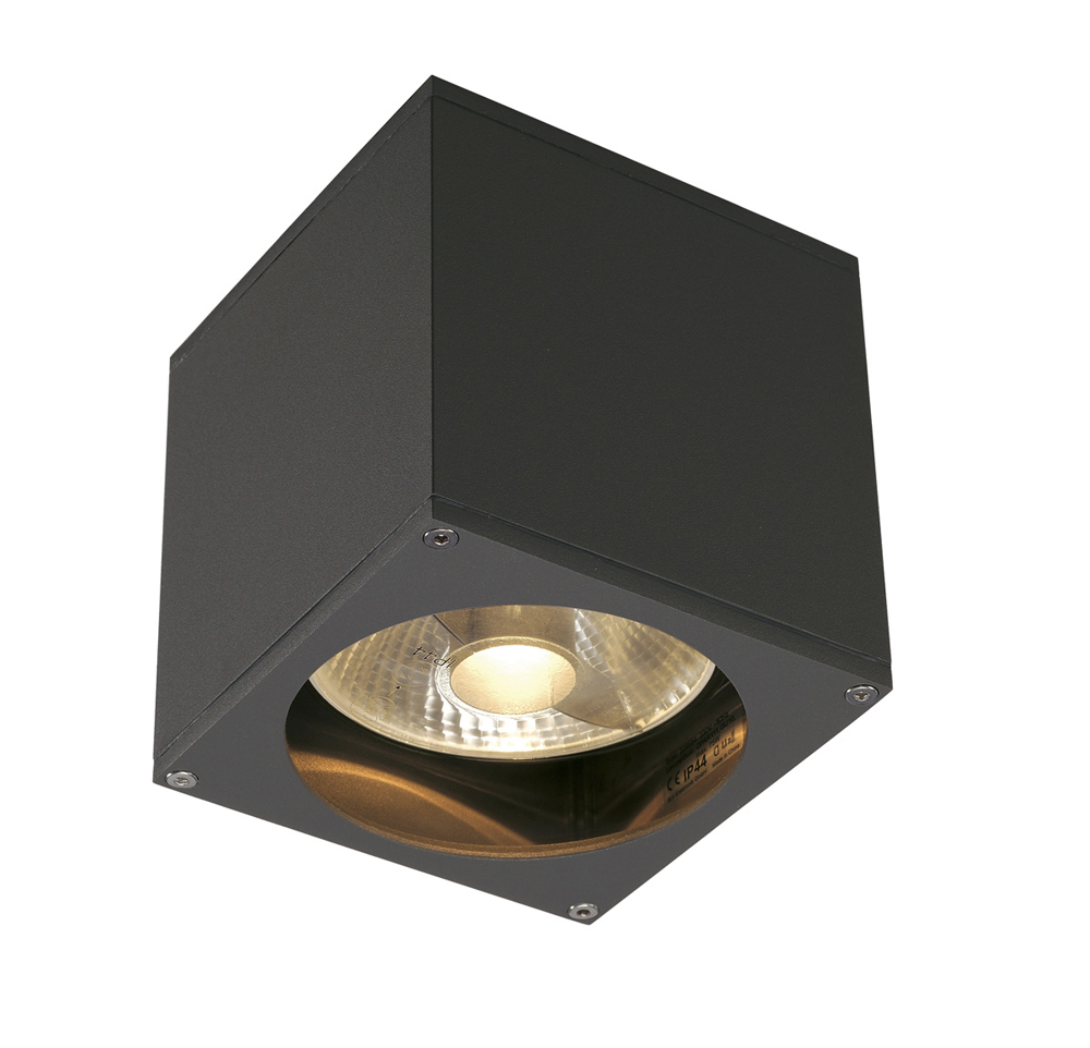 BIG THEO WALL OUT Wand- leuchte, eckig, anthrazit, ES111, max. 75W