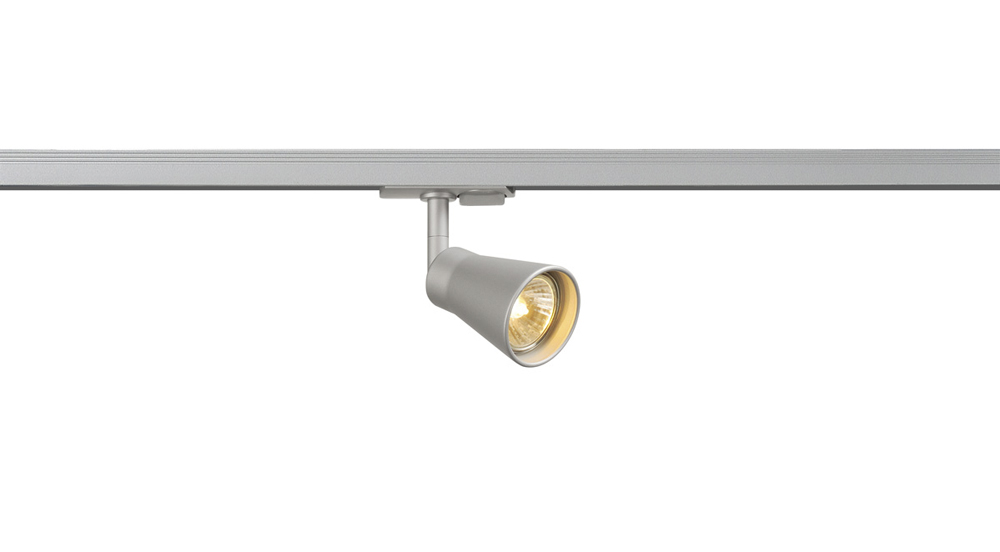 AVO Spot für 1-Phasen-Hochvolt-Stromschienen, inkl. 1-Phasen-Adapter, silber