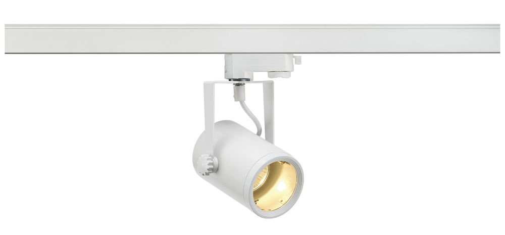 EURO SPOT für 3-Phasen-Hochvolt-Schienensysteme, GU10, weiß, max. 25W, inkl. 3-Phasen-Adapter