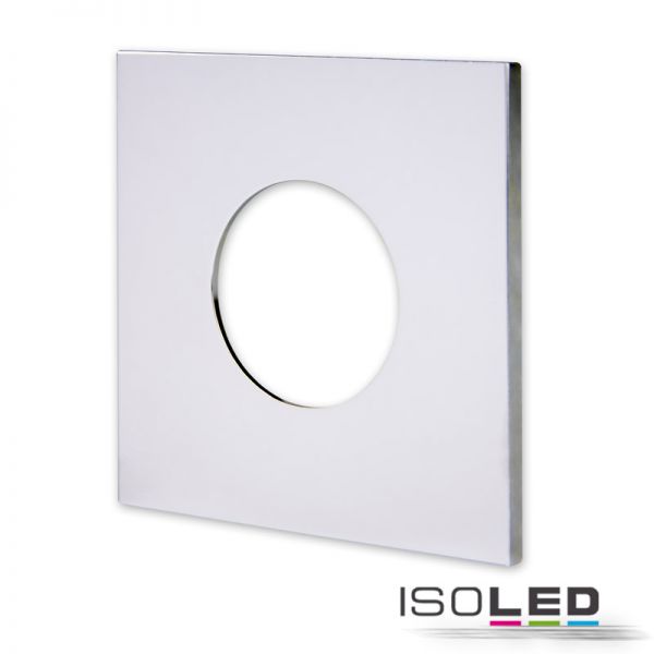 Cover Aluminium eckig chrom für Einbaustrahler Sys-68