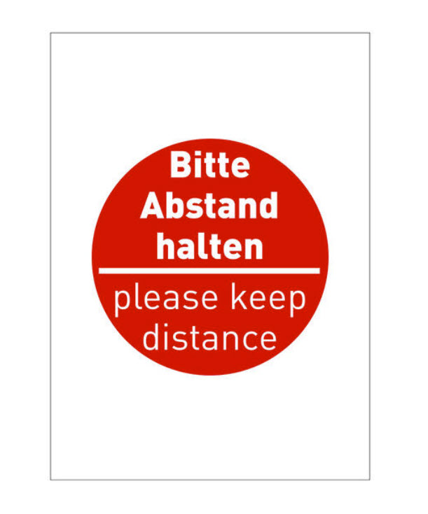 Plakat „Bitte Abstand halten“, DIN A1
