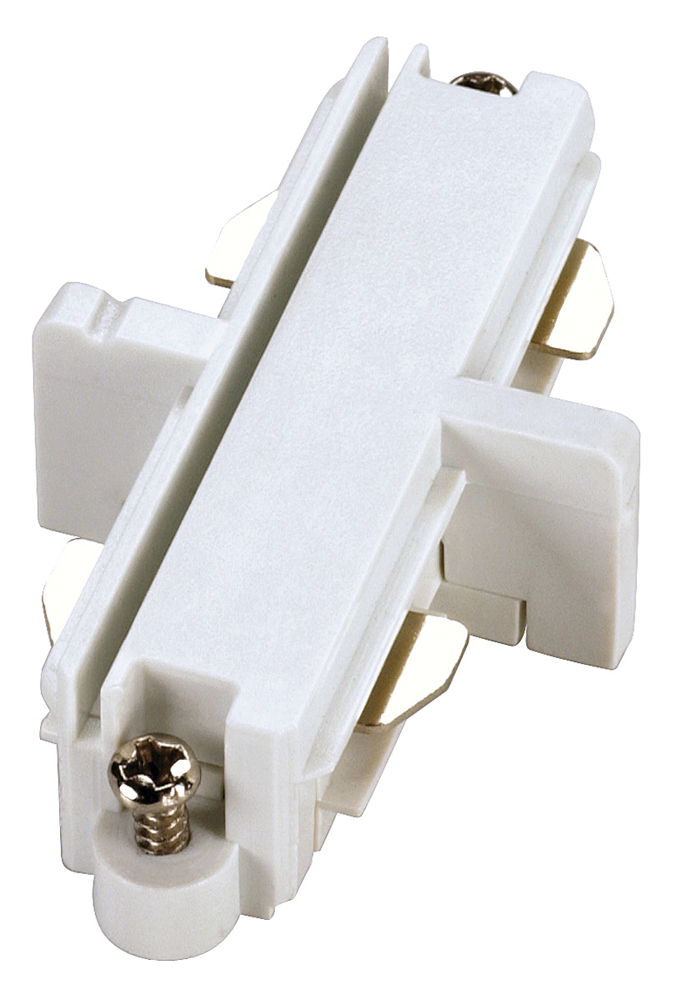 Längsverbinder für 1-Phasen-Hochvolt-Aufbauschienen, weiß, elektrisch