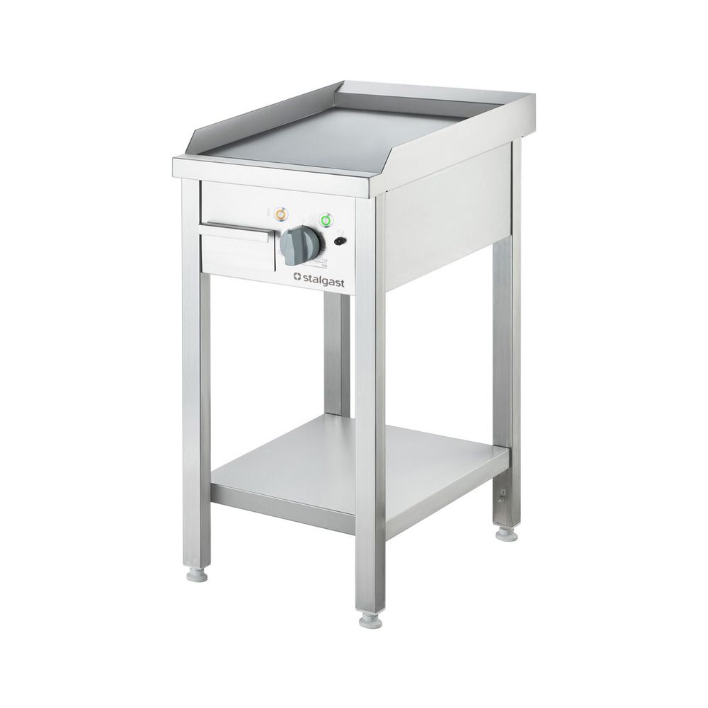 Elektro-Griddleplatte als Standgerät - glatt, Unterbau offen, 400 x 700 x 850 mm, 4,05KW / 400V