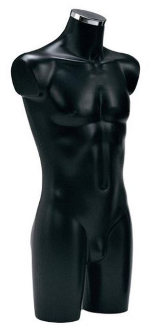 Kunststofftorso Herr - Schwarz 93cm Höhe