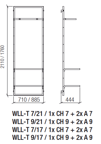 LL Wandelement WLL-T 7/17 / 1x CH 7 + 1x A 7