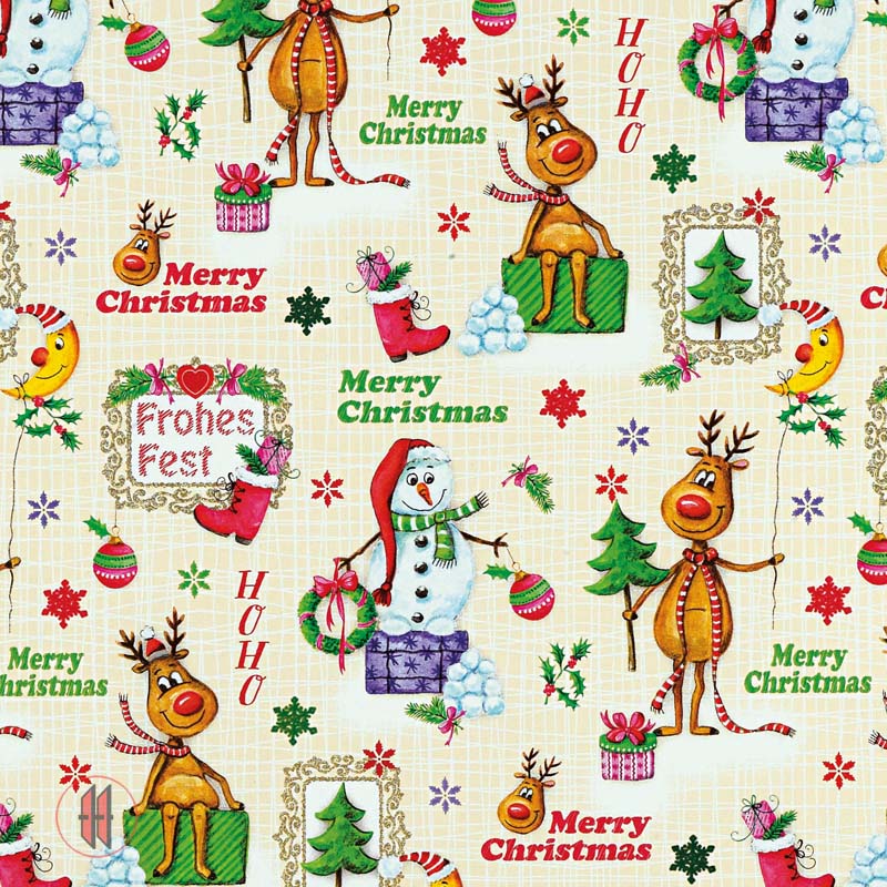 Geschenkpapier Kids-Merry Christmas-Frohes Fest - Rolle