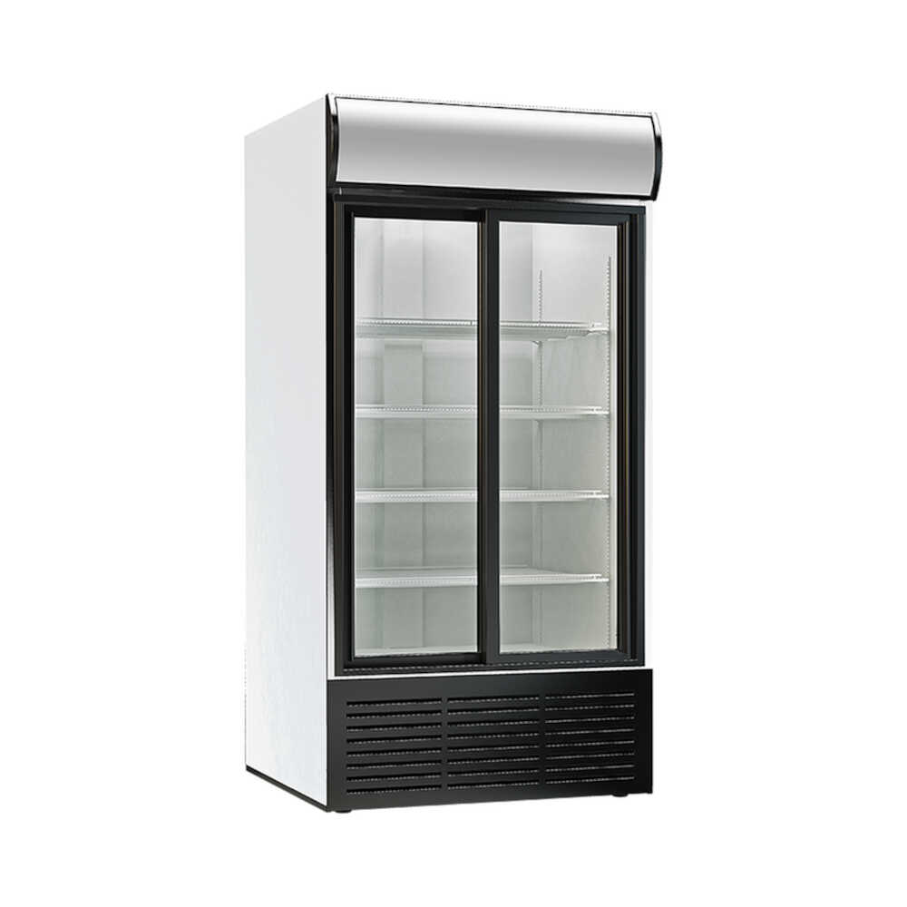 Glastürkühlschrank KBS 1250 GDU mit Schiebetüren, Umluftkühlung, 971 Liter