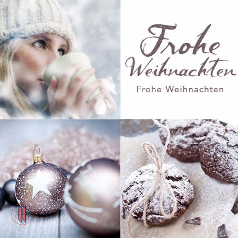 Weihnachtsetiketten graue Schrift - Frohe Weihnachten