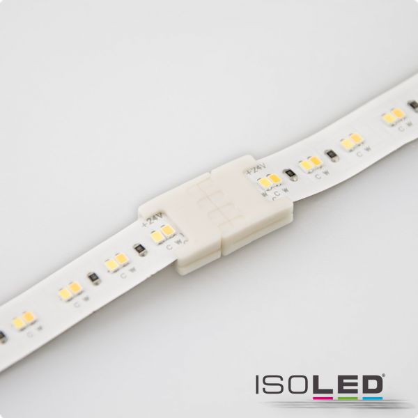 Flexband Clip-Verbinder-SLIM 3-polig, weiß für Breite 10mm