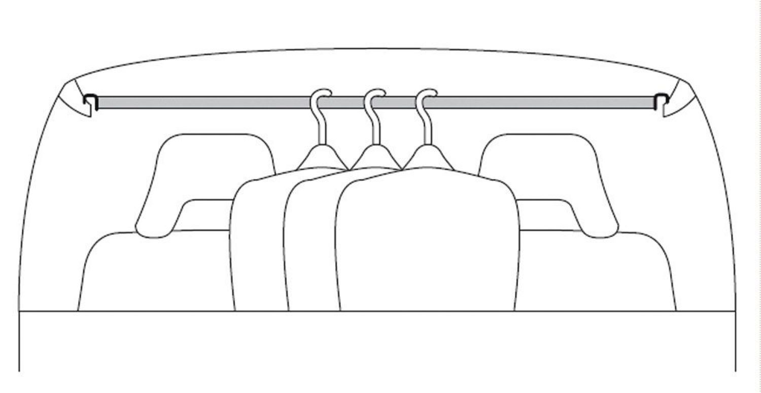 Konfektionsstange für das Auto, 100-135 cm ausziehbar