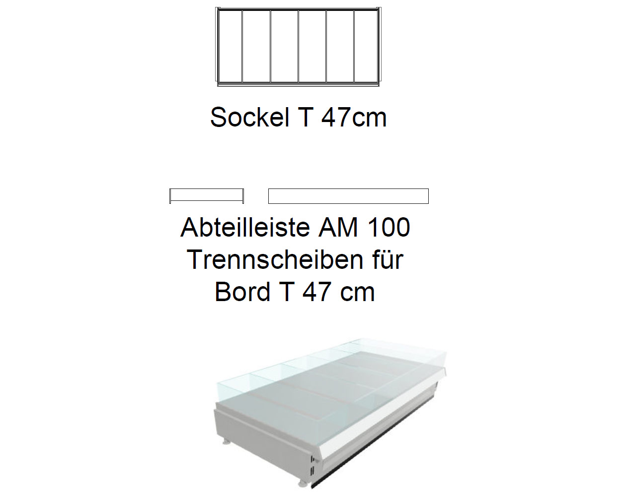 Tegometall Süßwarenregal 3m, Höhe 220 cm