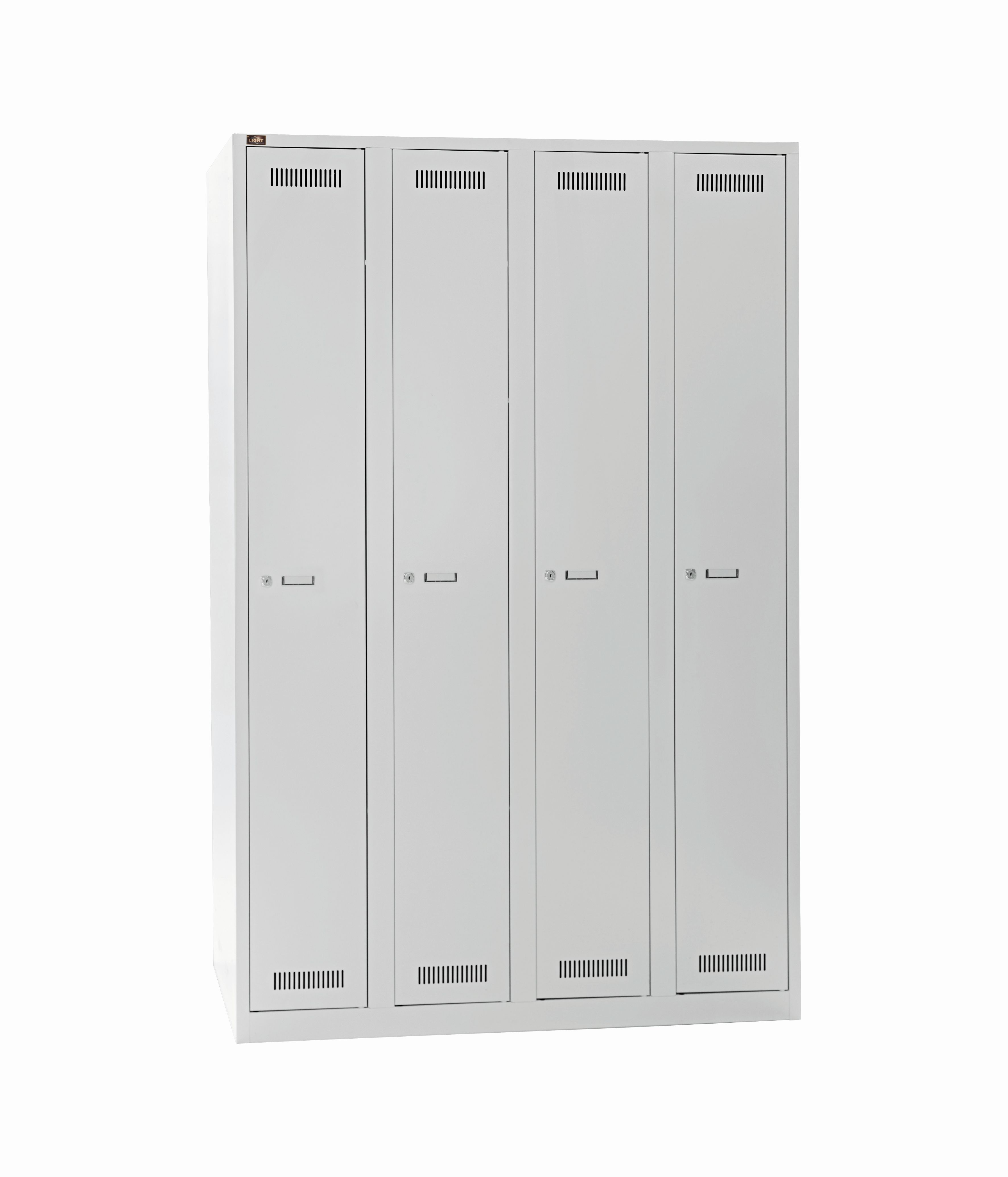 Bisley Garderobenschrank LIGHT 4 Abteile - je 1 Fach Abteilbreite 30cm