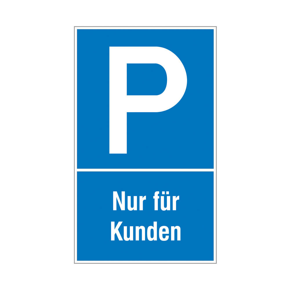 Parkplatz- und Halteverbotsschilder aus Kunststoff