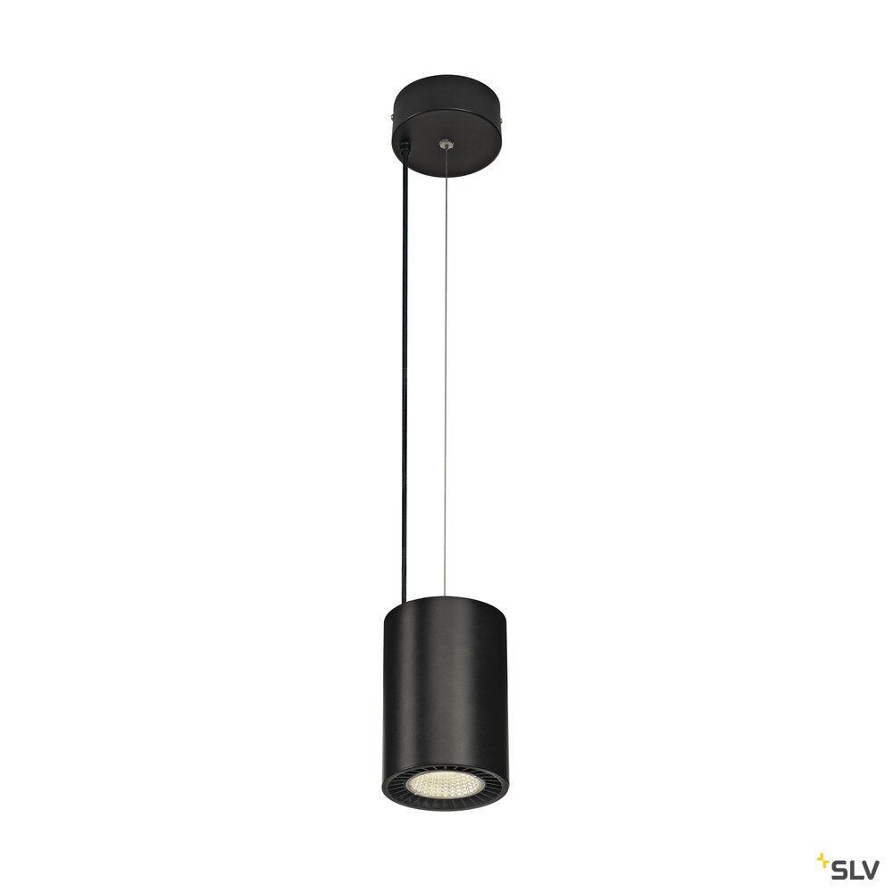 SUPROS, Indoor LED Pendelleuchte, rund, schwarz, 4000K, 60° Reflektor, CRI90, 2700lm
