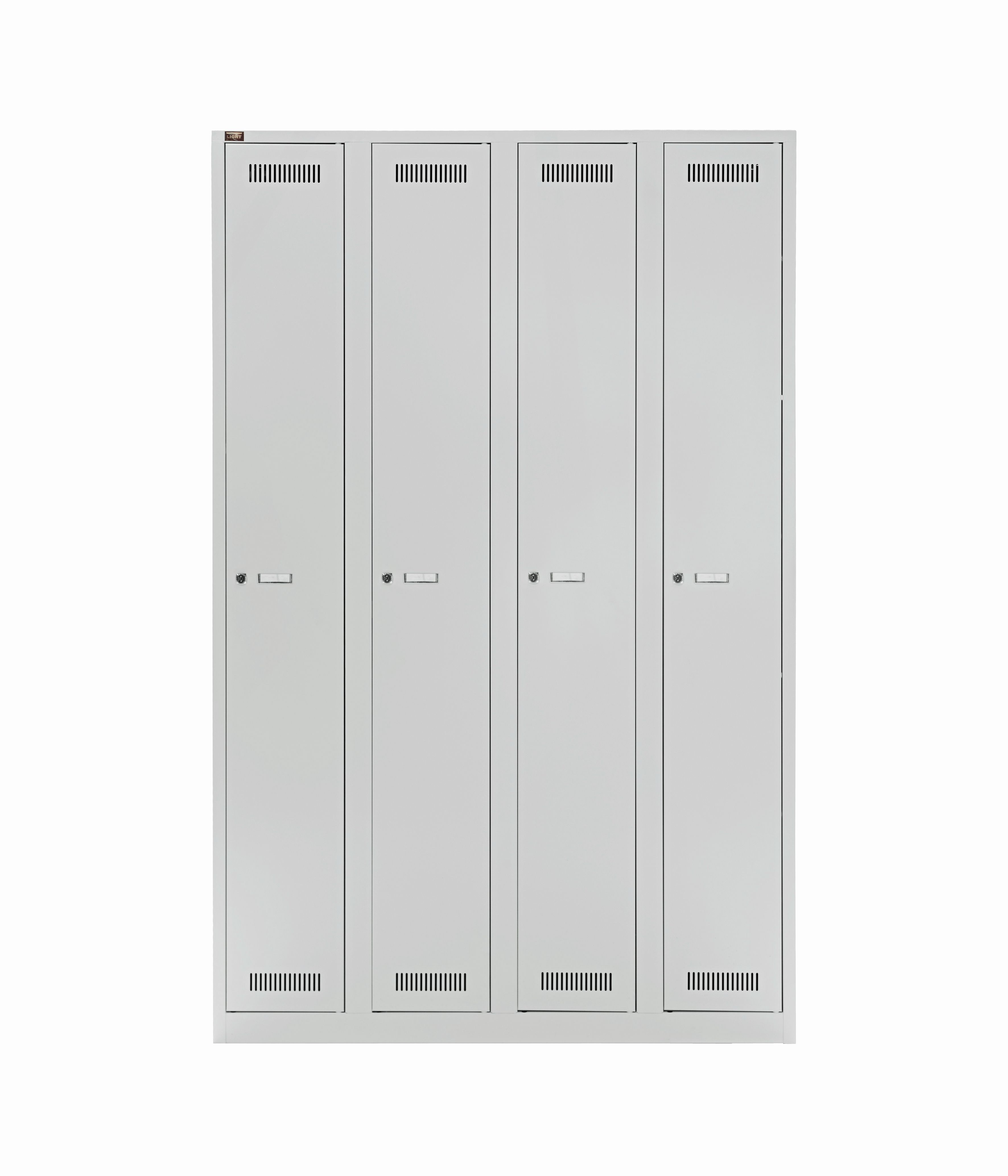 Bisley Garderobenschrank LIGHT 4 Abteile - je 1 Fach Abteilbreite 30cm