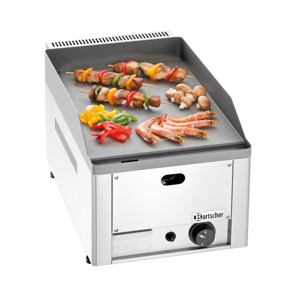 Bartscher Griddleplatte GDP 320G-G, glatt, Grillfläche 32x48 cm, 4 KW, Gas