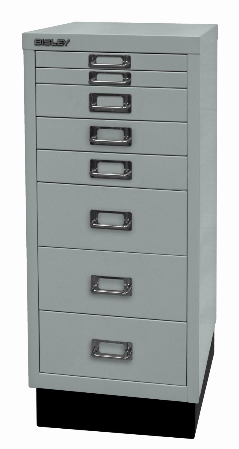 Bisley MultiDrawer™ 29er Serie mit Sockel - DIN A4 mit 8 Schubladen