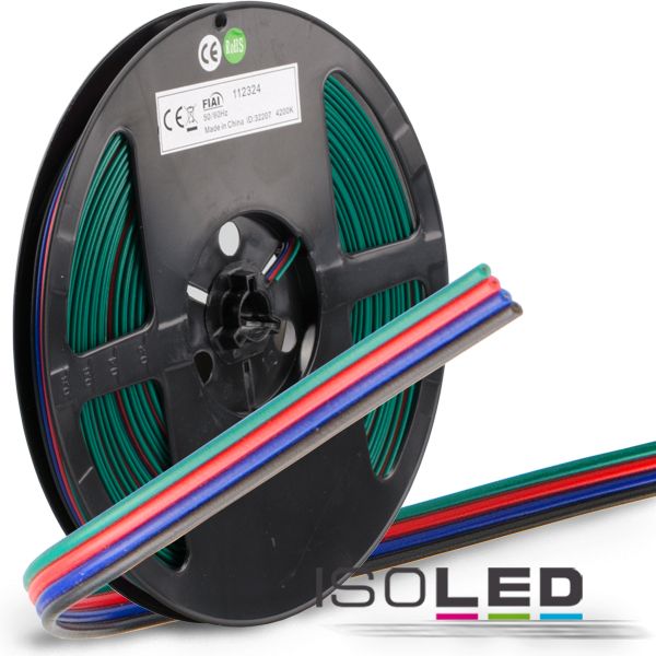 RGB Kabel, 4-polig, Farbkennzeichnung, 4x0,5mm², 10m Rolle online kaufen