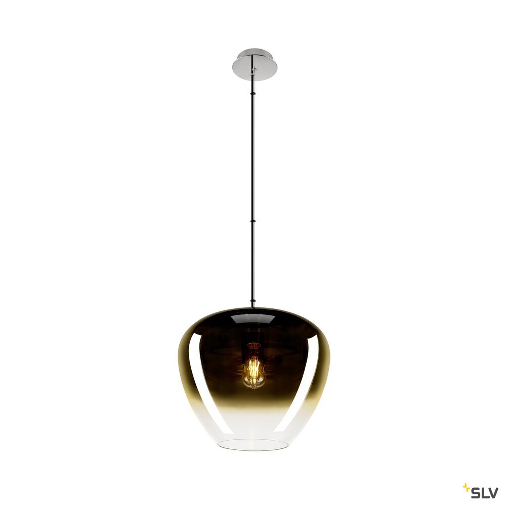 PANTILO CONVEX 40, Pendelleuchte, 150cm, E27, max. 40W, gold