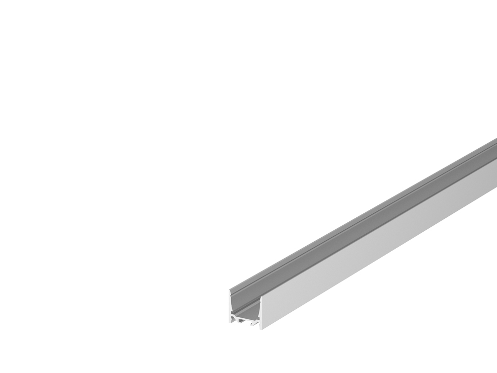 GRAZIA 20 LED Aufbauprofil, standard, glatt, 3m, alu