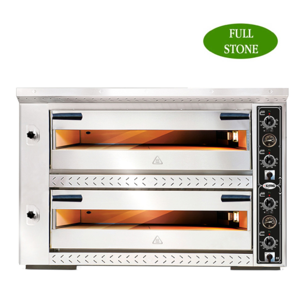 GMG Pizzaofen Serie Grande für 8 - 12 Pizzen à 30cm, Vollschamott, 2 Kammern, 400V