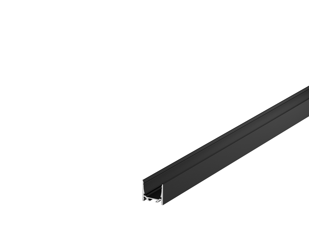 GRAZIA 20 LED Aufbauprofil, standard, glatt, 3m, schwarz