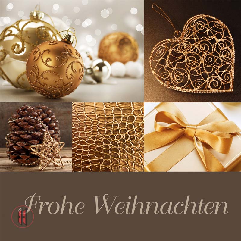 Weihnachtsetiketten goldene Schrift -Frohe Weihnachten