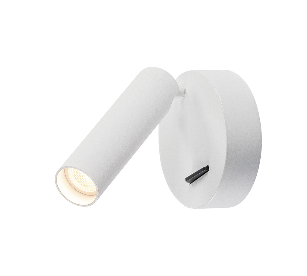 KARPO 30 Single Spot, Wand- u. Deckenleuchte, rund, weiss, 7,5W LED, 3000K, mit Schalter