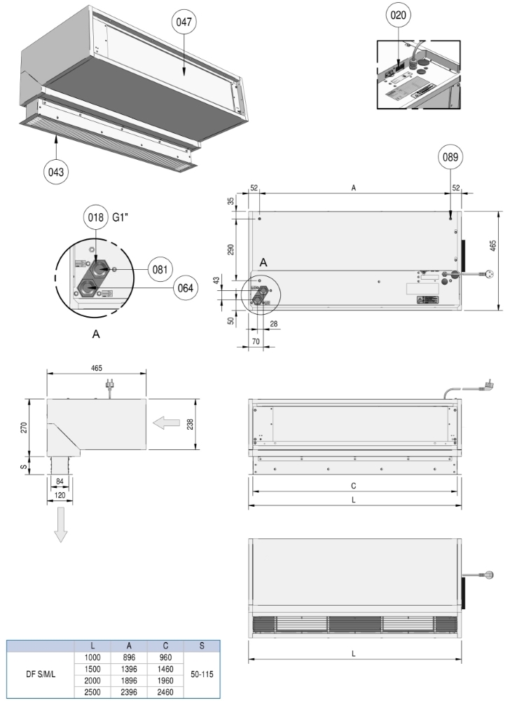 Komfort-Türluftschleier Doorflow2 - automatisch - Ambient 
