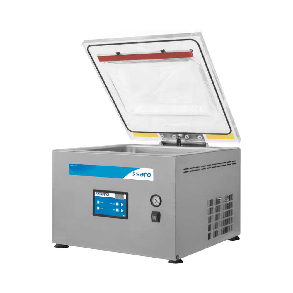 Saro Vakuumierer mit Kammer LECCE 2, 410mm Schweißbalken, 535 x 591 x 438mm, 0,75KW/230V
