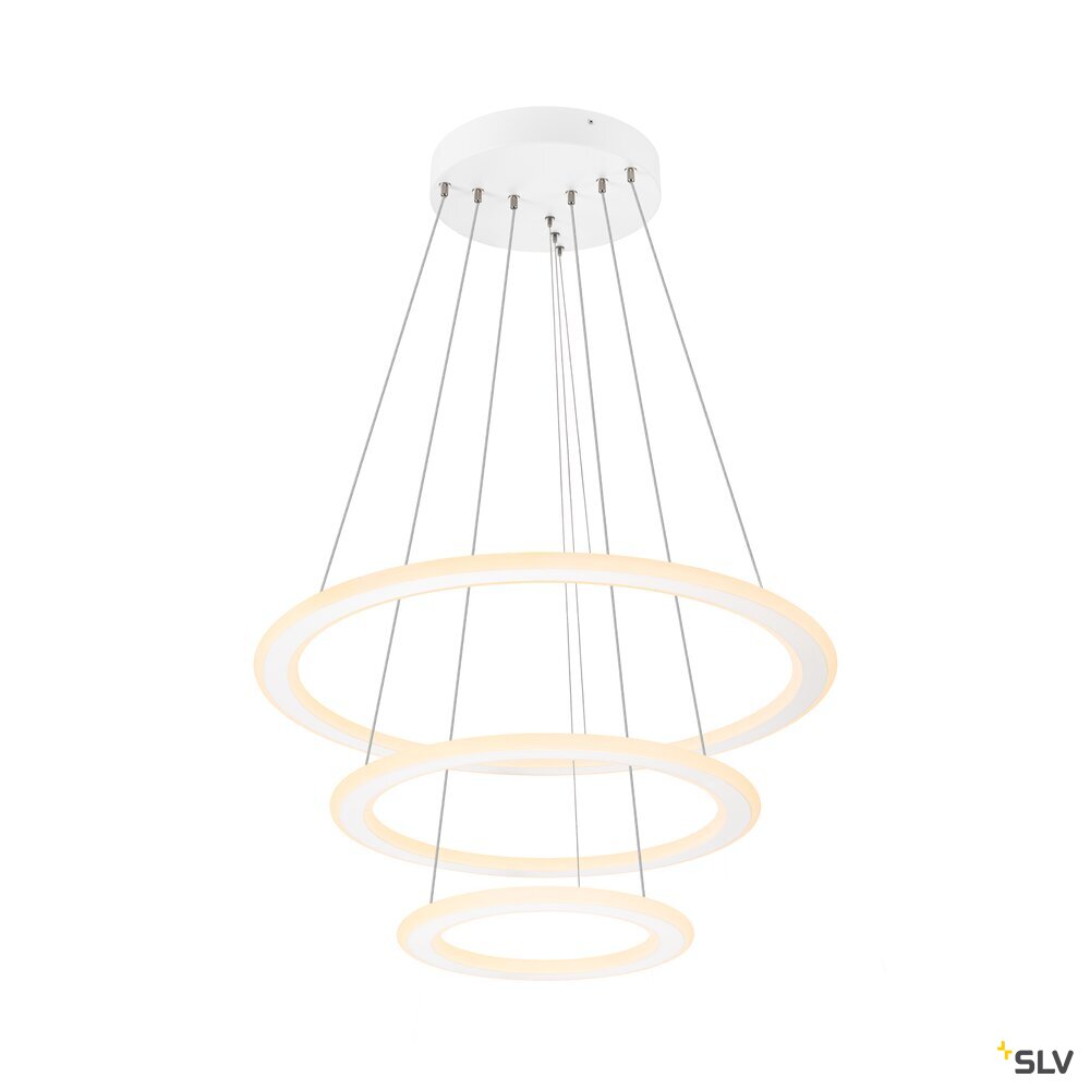 ONE FLAT, Pendelleuchte, triple, 300cm, 2700/3000K, DALI 2, Touch, in 3 Farben