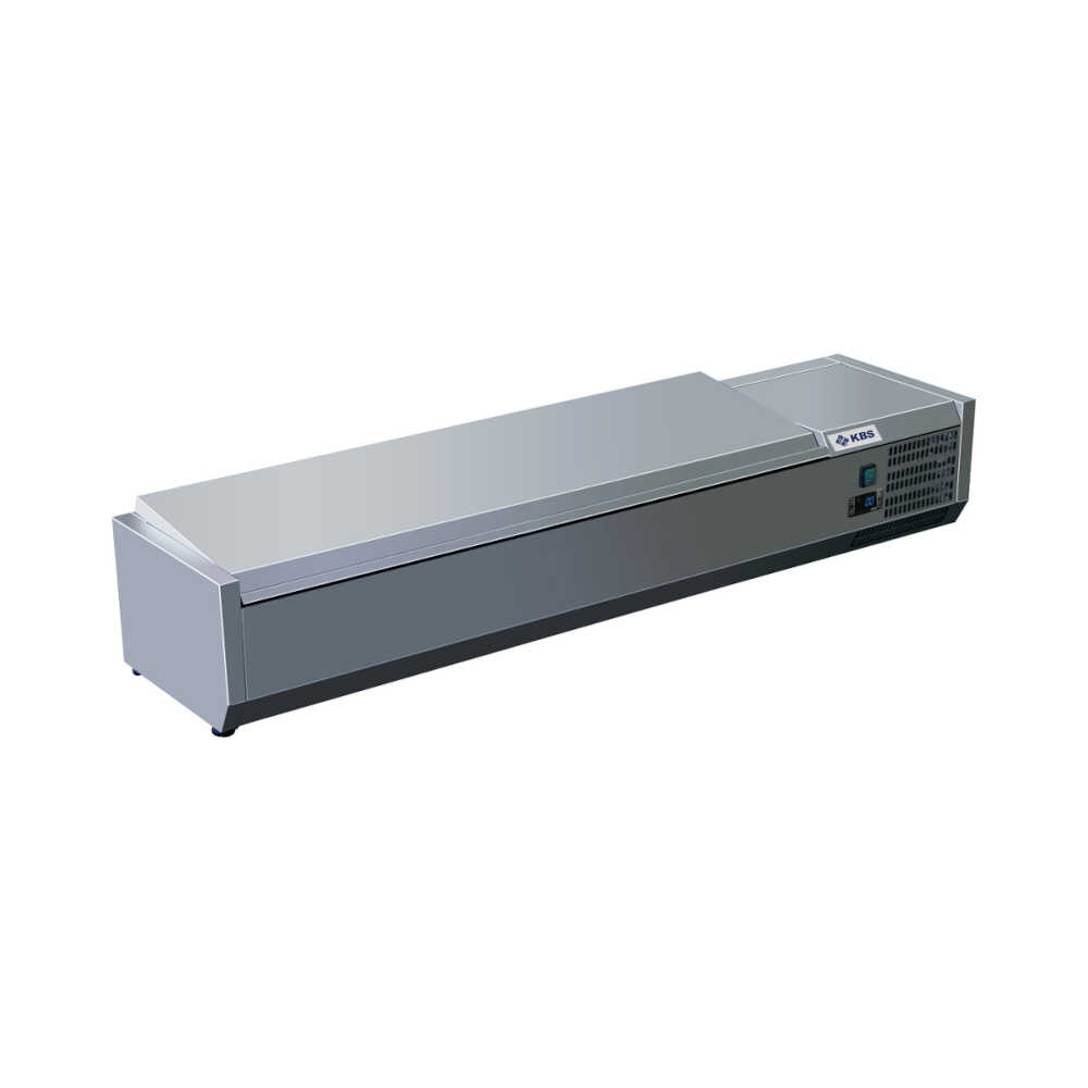 KBS Kühlaufsatzvitrine Pro mit Edelstahl RX 1200-2000 mm, +2°C/+8°C, GN1/3