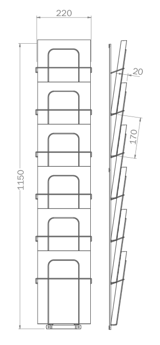 DIN A4 - 210mm x 297mm - 6x Hochformat – PA41 -SILBER