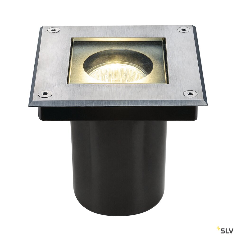 DASAR® 70, Outdoor Bodeneinbauleuchte, QPAR51, IP67, eckig, edelstahl 304, max. 35W