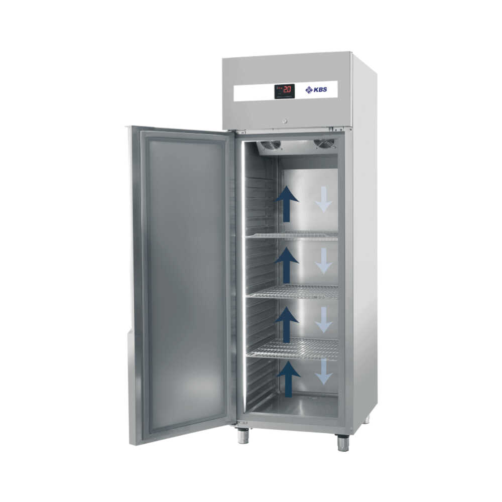 KBS Edelstahltiefkühlschrank TKU 753, Umluftkühlung, 610 Liter, GN2/1