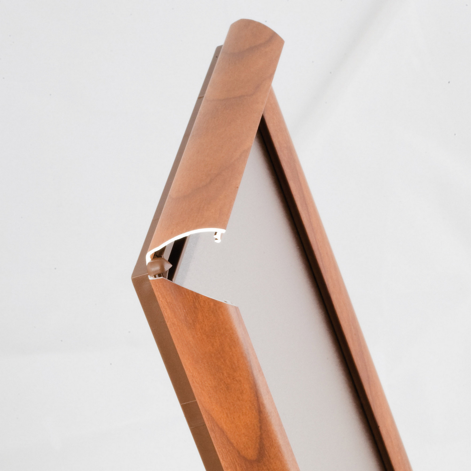 Klapprahmen Holzoptik, 25 mm Profil, Gehrung