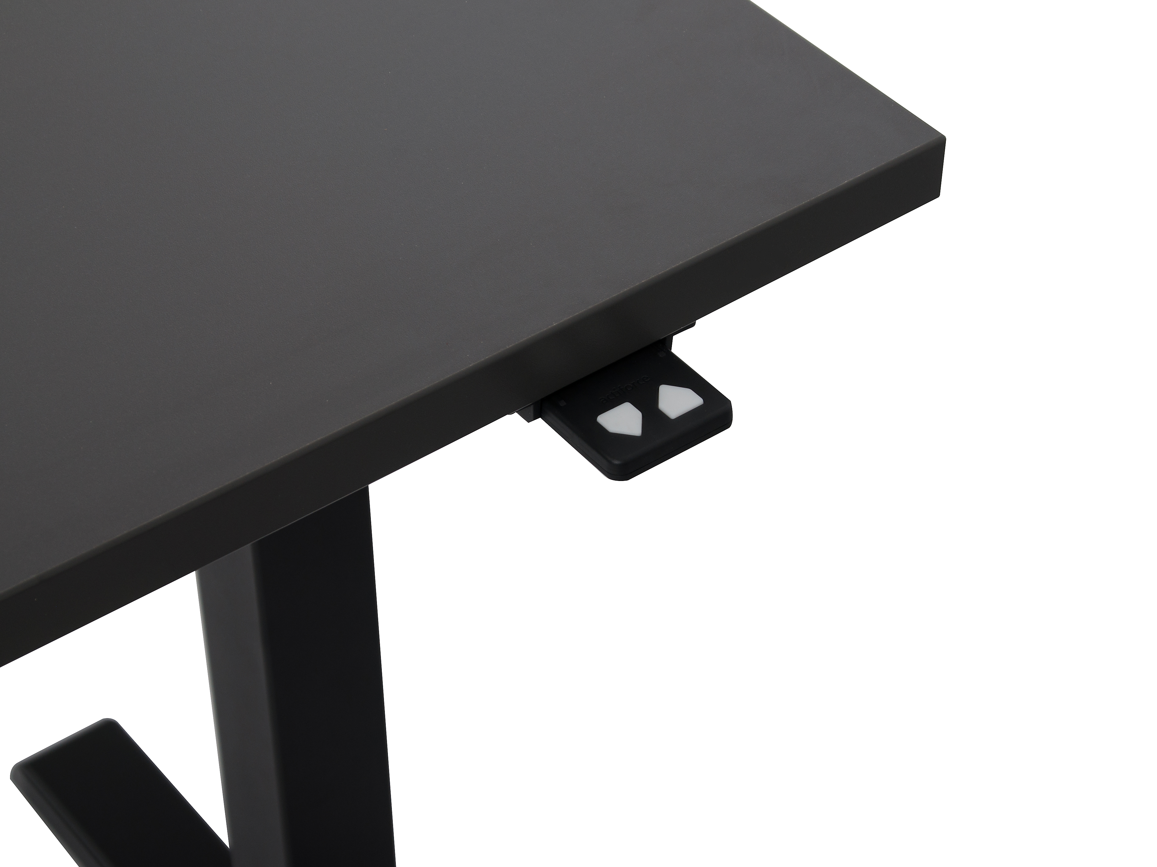 Schreibtisch TOM1 höhenverstellbar elektrisch ergonomisch lichtgrau schwarz  110cm