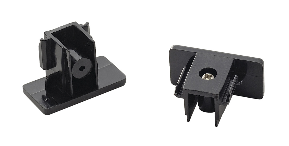 Endkappen für 1-Phasen-Hochvolt-Aufbauschienen, schwarz, 2 Stück