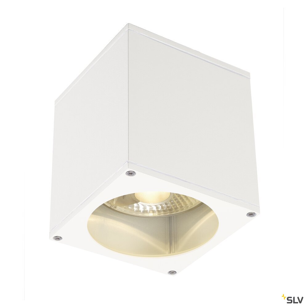 BIG THEO, Outdoor Deckenleuchte, QPAR111, IP44, eckig, weiß, max. 75W