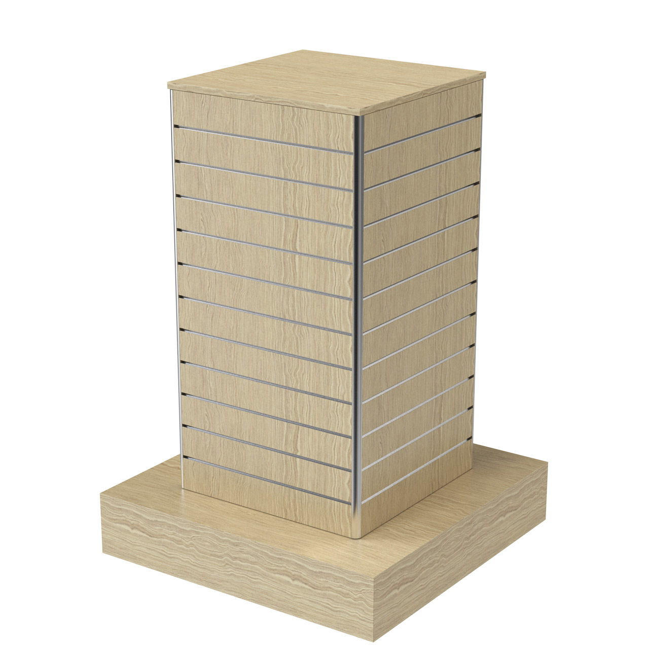 Mittelraumpräsenter 4-Eck Turm schmal, Höhe 143cm